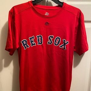 Boston Redsox Majestic Team Color and Logo polyester Cool Base Tee